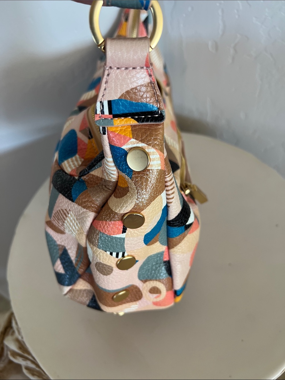 Hammitt Becker Multicolor Geometric Print Shoulder Bag and Hammitt wallet - Picture 14 of 15